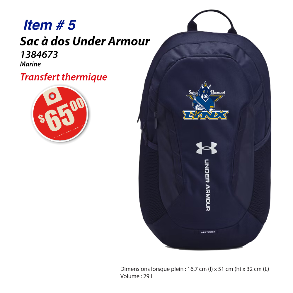 Item 05 Lynx St-Raymond Sac à dos UA 1384673 2026