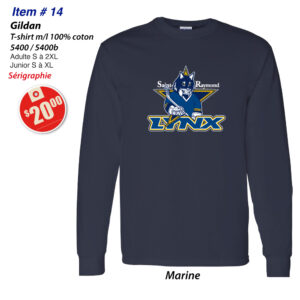 Item 14 Lynx St-Raymond T-Shirt Gildan 5400 5400B 2025