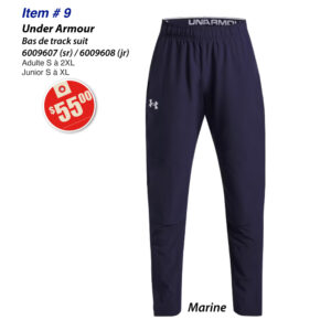 Item 09 Lynx St-Raymond bas de track suit UA 6009607 6009608 2025