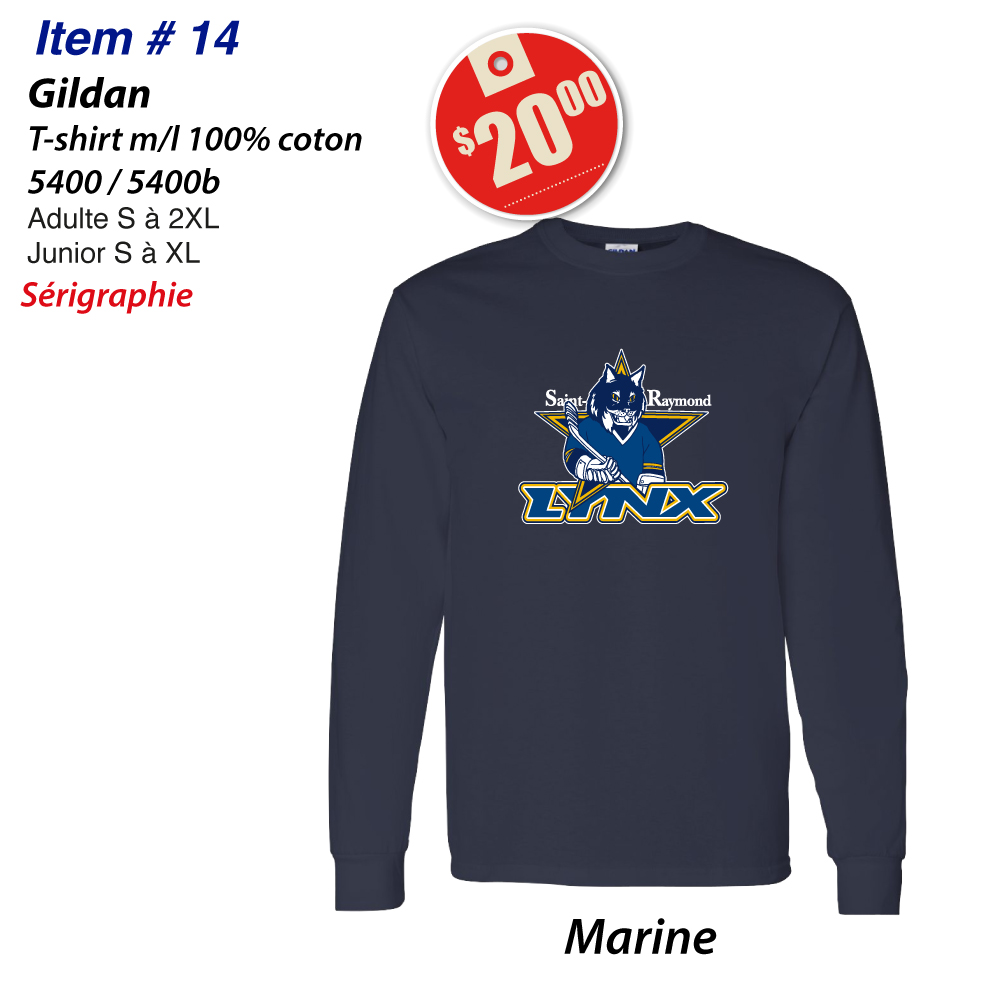 Item 14 Lynx St-Raymond T-Shirt Gildan 5400 5400B 2026